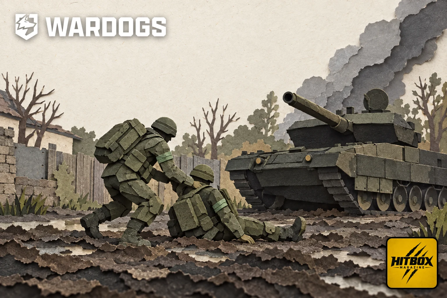 Wardogs paper-cut weapon stall and cash piles on a control zone