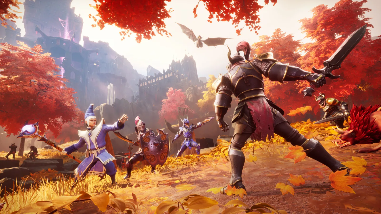 RuneScape 4 shares the world of Dragonwilds, a knight fighting creatures in a forest