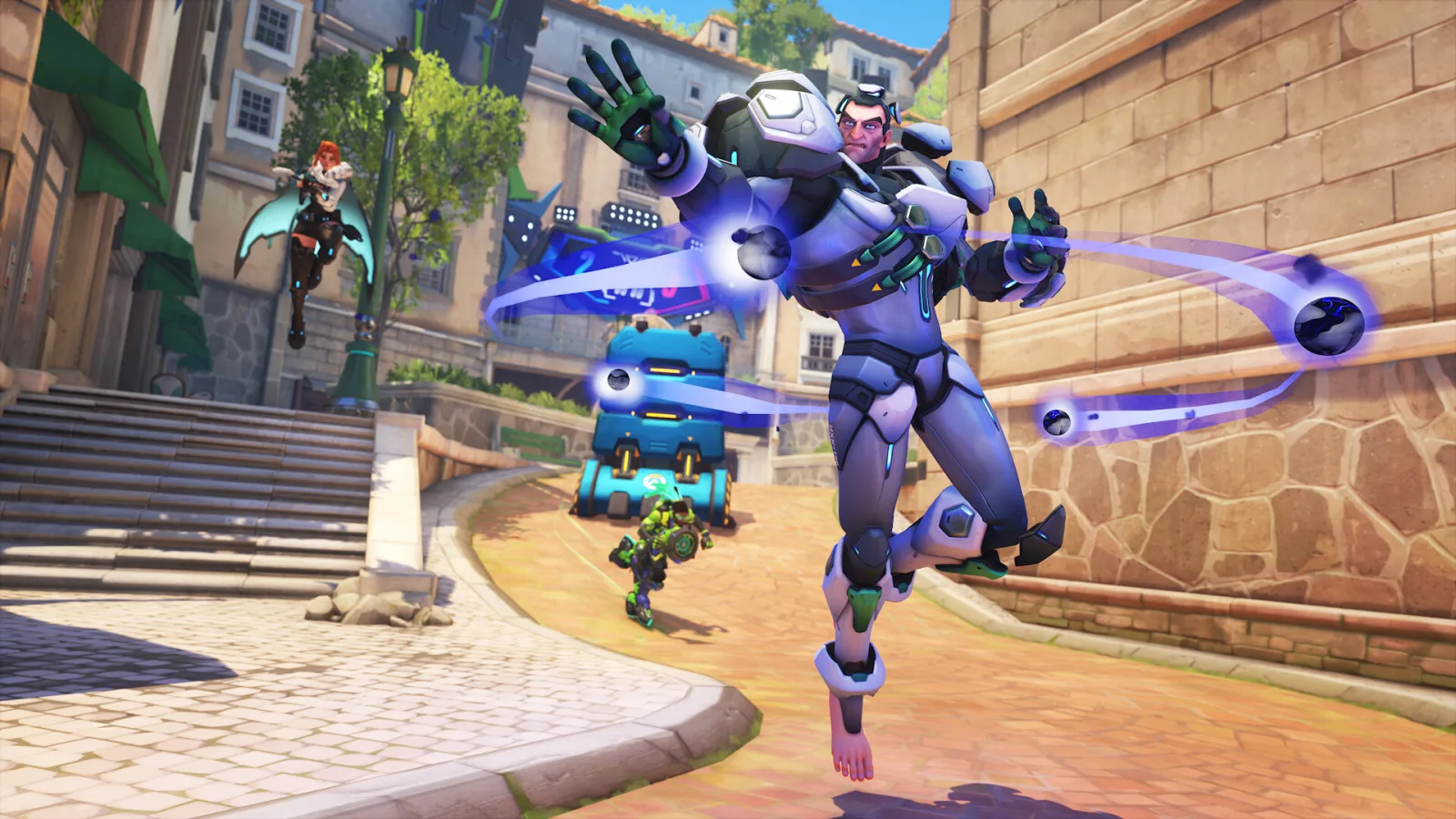Sigma hurls his orbs down a cobbled lane where Doctrine will make her debut