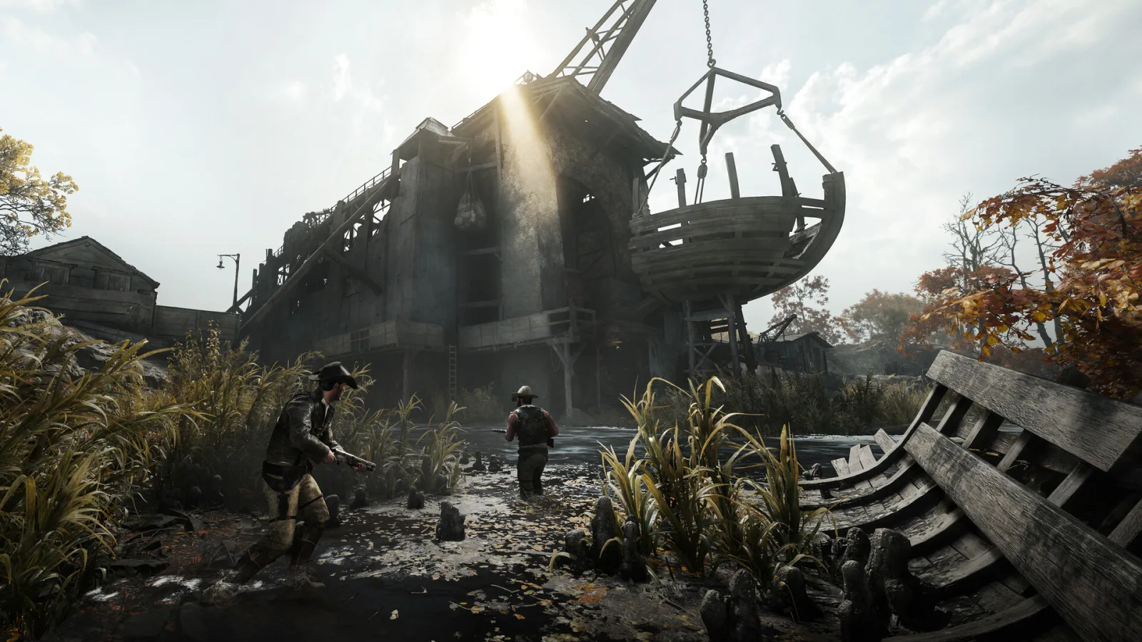 PS Plus d'octobre : un chasseur de Hunt: Showdown 1896 dans un village en ruines